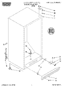 CABINET Diagram and Parts List for RV1299REW01  Roper Freezer