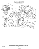 BULKHEAD Diagram and Parts List for LG5791XSW1  Whirlpool Dryer