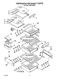 REFRIGERATOR SHELF Diagram and Parts List for KSSS42DBX00  KitchenAid Refrigerator