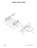 UPPER DOOR PARTS Diagram and Parts List for WGI925C0BS00  Whirlpool Range
