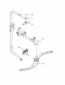 Upper Wash And Rinse Parts Diagram and Parts List for 66513282K115  Kenmore Dishwasher