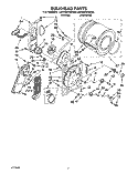 SECTION Diagram and Parts List for LER5644AN0  Whirlpool Dryer