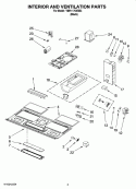 INTERIOR AND VENTILATION PARTS Diagram and Parts List for YMH1170XSB3  Whirlpool Microwave