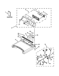 Top And Console Parts Diagram and Parts List for 110C68102310  Kenmore Dryer