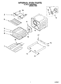 INTERNAL OVEN Diagram and Parts List for KDRP407HSS4  KitchenAid Range