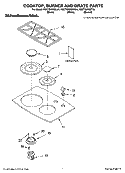 Part Location Diagram of 3192618 Whirlpool COOKTOP