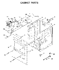Cabinet parts Diagram and Parts List for YWED6120HC1  Whirlpool Dryer