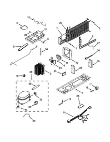 Unit Parts Diagram and Parts List for W8RXCGFXQ03  Whirlpool Refrigerator