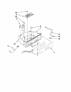 Control Panel Parts Diagram and Parts List for 10689583706  Kenmore Ice Maker
