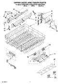 UPPER RACK AND TRACK PARTS Diagram and Parts List for KUDS03CTSS3  KitchenAid Dishwasher