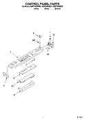 CONTROL PANEL Diagram and Parts List for KGRT600HBL6  KitchenAid Range