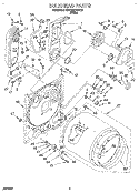BULKHEAD Diagram and Parts List for KGYW977BWH0  KitchenAid Dryer