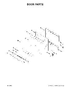 Door parts Diagram and Parts List for 66495123610  Kenmore Range