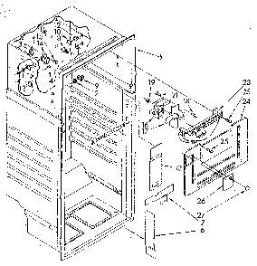 Liner Diagram and Parts List for ET16AKXSF02  Whirlpool Refrigerator