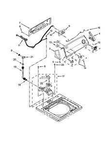 Controls And Water Inlet Parts Diagram and Parts List for 4KWTW4730EQ0  Whirlpool Washer