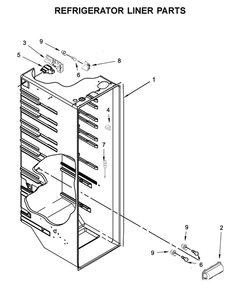 Refrigerator Liner Parts Diagram and Parts List for 10641133710  Kenmore Refrigerator