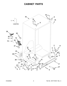 Part Location Diagram of W11641234 Whirlpool Tech Sheet