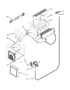 Ice Maker Parts Diagram and Parts List for 10651792410  Kenmore Refrigerator