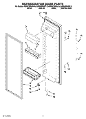 REFRIGERATOR DOOR PARTS Diagram and Parts List for KSRG22FKWH19  KitchenAid Refrigerator