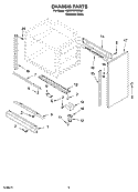 CHASSIS PARTS, OPTIONAL PARTS Diagram and Parts List for KDRP707RSS01  KitchenAid Range