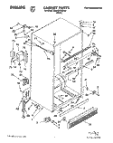 CABINET Diagram and Parts List for 3XARG475WP02  Whirlpool Refrigerator