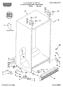 CABINET, LITERATURE Diagram and Parts List for RS25AQXGN01  Roper Refrigerator