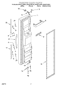 FREEZER DOOR Diagram and Parts List for GD22DCXHT01  Whirlpool Refrigerator