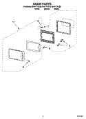 DOOR PARTS Diagram and Parts List for GH9177XLT2  Whirlpool Microwave