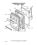 REFRIGERATOR DOOR, LIT/OPTIONAL Diagram and Parts List for TT16DKXXN00  Whirlpool Refrigerator