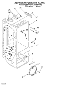 REFRIGERATOR LINER Diagram and Parts List for 5VGS7SHGKT00  Whirlpool Refrigerator
