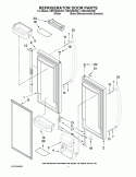 REFRIGERATOR DOOR PARTS Diagram and Parts List for KBFS25EVMS1  KitchenAid Refrigerator