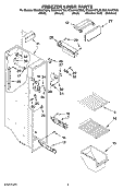 FREEZER LINER PARTS Diagram and Parts List for ED2JHAXTB00  Whirlpool Refrigerator