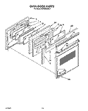 OVEN DOOR Diagram and Parts List for KEMS306XWH1  KitchenAid Wall Oven