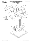 TOP AND CONSOLE PARTS Diagram and Parts List for 3SWED4800YQ0  Whirlpool Dryer