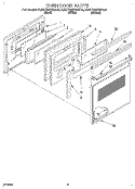 OVEN DOOR Diagram and Parts List for KDDT207BAL9  KitchenAid Range
