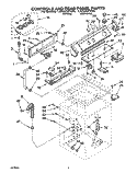 CONTROLS AND REAR PANEL Diagram and Parts List for LA5243XYW0  Whirlpool Washer