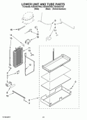 LOWER UNIT AND TUBE PARTS Diagram and Parts List for KSSS36QTB03  KitchenAid Refrigerator