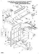 CONTROLS AND REAR PANEL Diagram and Parts List for 8LSR6114AN0  Whirlpool Washer