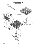 DISHRACK, LIT/OPTIONAL Diagram and Parts List for DU8500XX2  Whirlpool Dishwasher