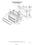 FREEZER DOOR Diagram and Parts List for ET18AKXTN01  Whirlpool Refrigerator