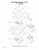 REFRIGERATOR SHELF PARTS Diagram and Parts List for KSSC48QVS02  KitchenAid Refrigerator