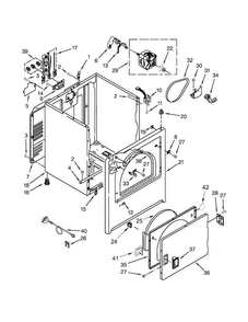 Cabinet Parts Diagram and Parts List for YIED4671DQ0  Inglis Dryer
