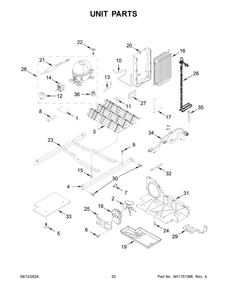 11 - Unit Parts Diagram and Parts List for WRS311SDHB10  Whirlpool Refrigerator