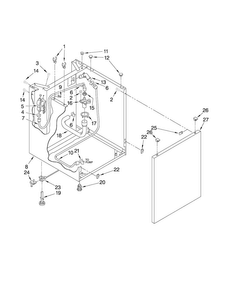 Washer Cabinet Parts Diagram and Parts List for 11088732798  Kenmore Washer Dryer Combo