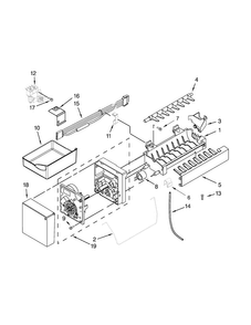 Ice Maker Parts Diagram and Parts List for KBFS22ECBL00  KitchenAid Refrigerator
