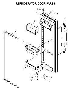Refrigerator door parts Diagram and Parts List for 10650045713  Kenmore Refrigerator