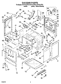 CHASSIS PARTS Diagram and Parts List for GR478LXPQ3  Whirlpool Range