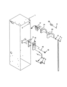 Refrigerator Liner Diagram and Parts List for KSSS36QJS00  KitchenAid Refrigerator