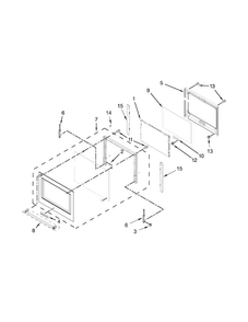 Lower Oven Door Parts Diagram and Parts List for KODE300ESS00  KitchenAid Wall Oven
