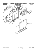 FRAME AND CONSOLE Diagram and Parts List for WU4500B1  Roper Dishwasher